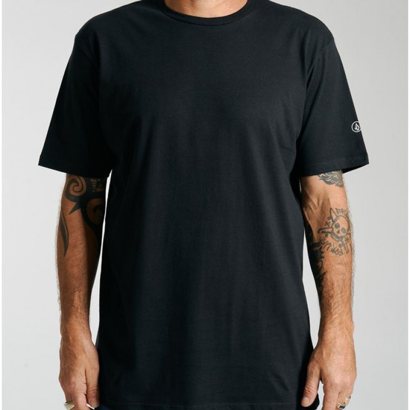 Camiseta Volcom Solid Stone Large Preto