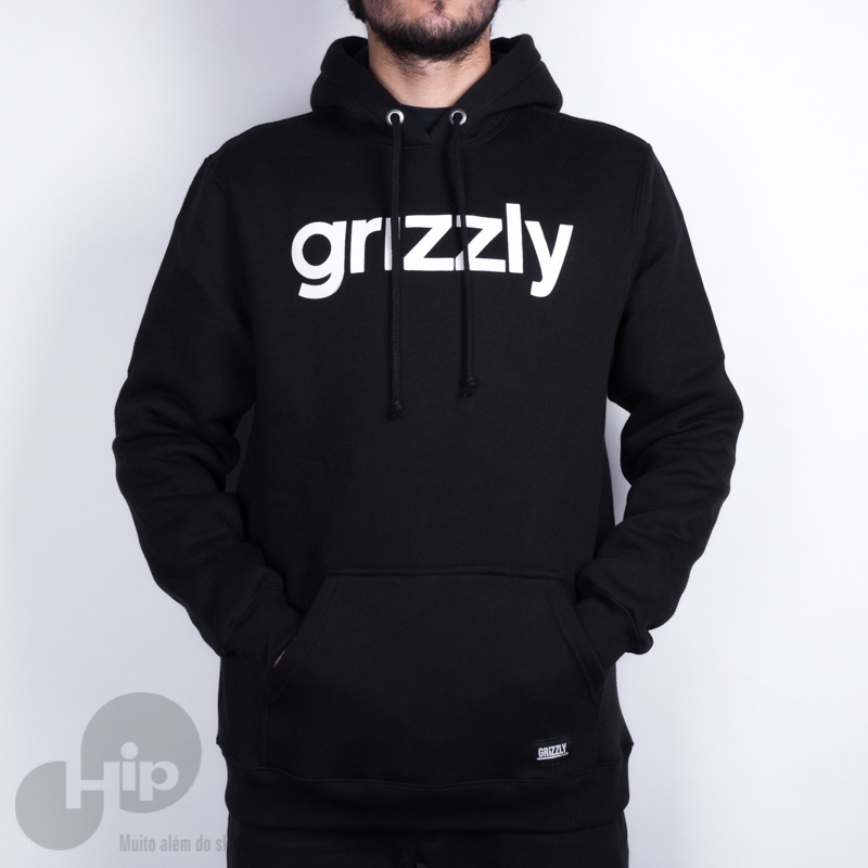 Moletom Grizzly Lowercase Preto