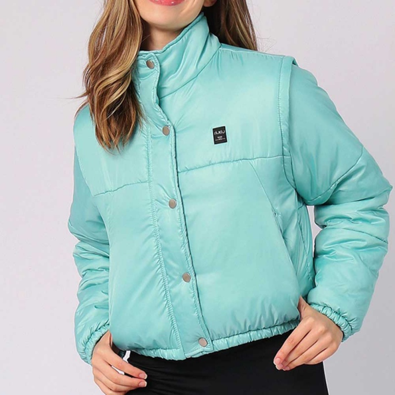 Jaqueta Riu Kiu Puffer 2 em 1 Azul