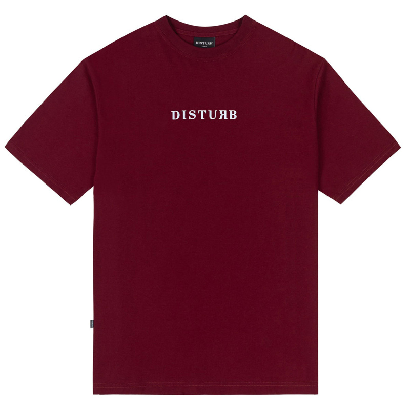 Camiseta Disturb Logo Vinho