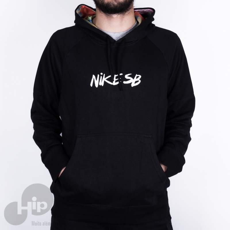 moletom preto nike sb