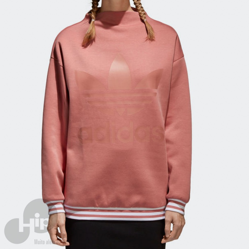 moletom adidas trefoil rosa