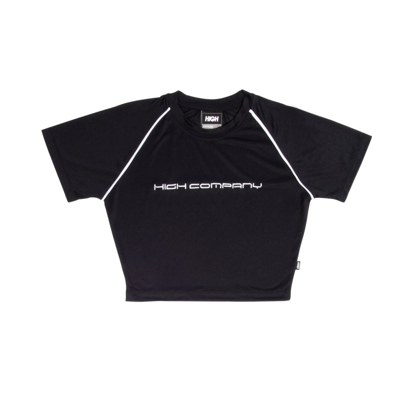 Baby Look High Raglan Fresh Preto