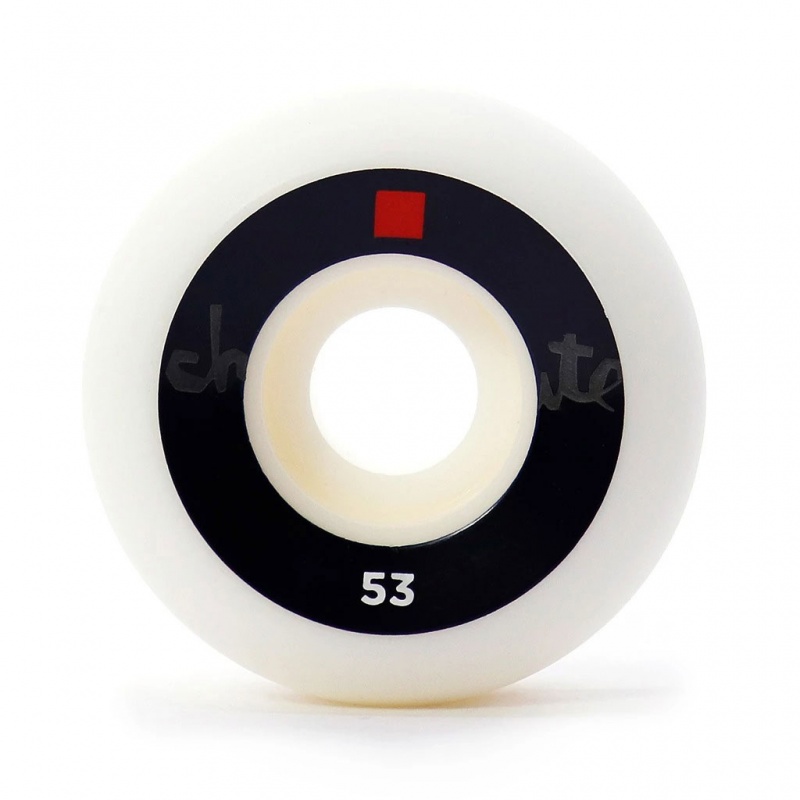 Roda Chocolate 53mm Lost Chunk Branco e Preto