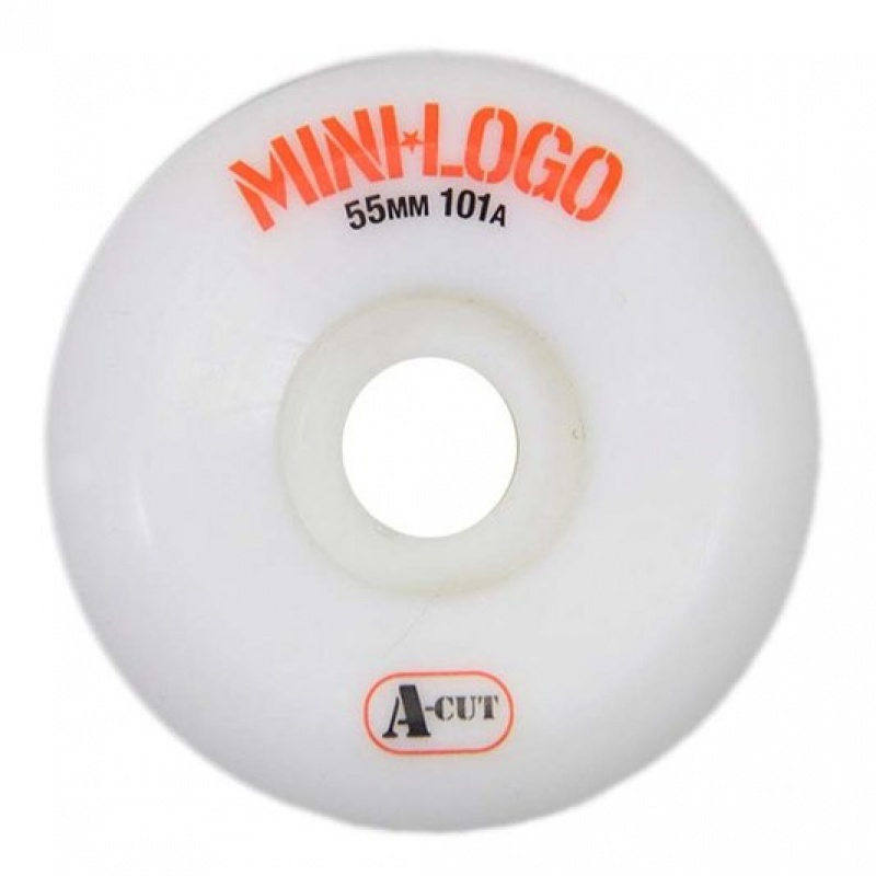 Roda Mini Logo 55mm A-Cut 101A Branca