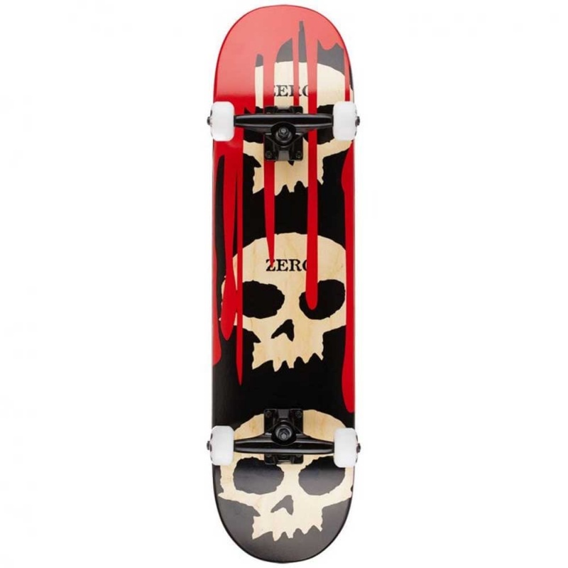 Skate Montado Zero 3 Skull Blood Preto