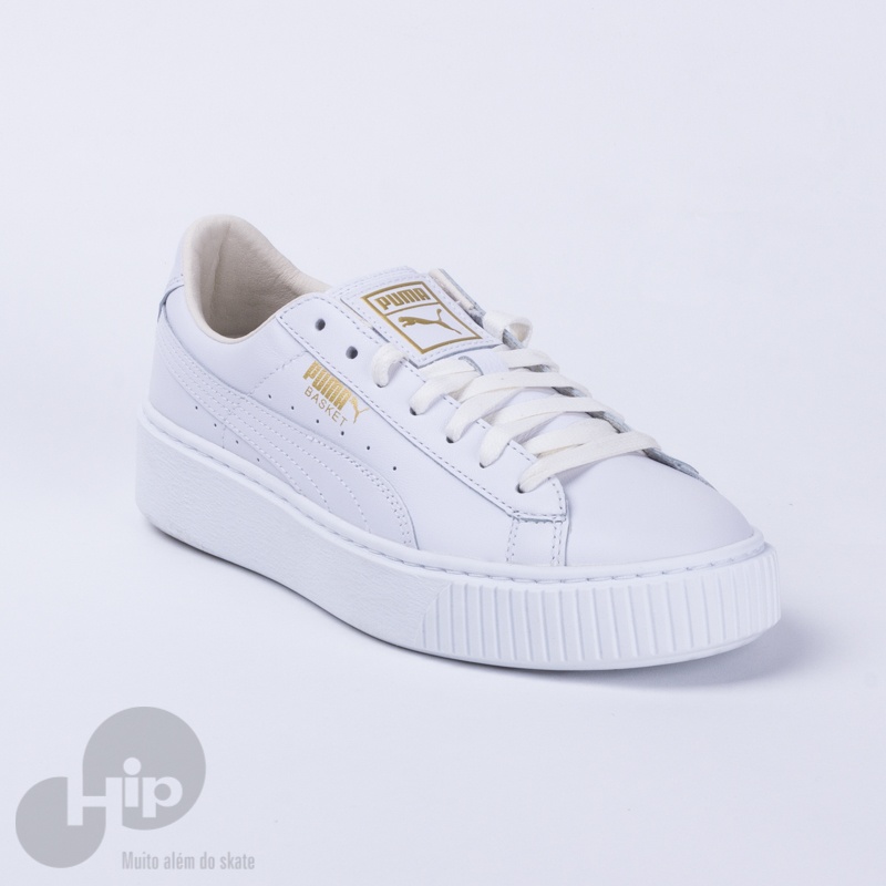 tênis couro puma basket classic lfs branco