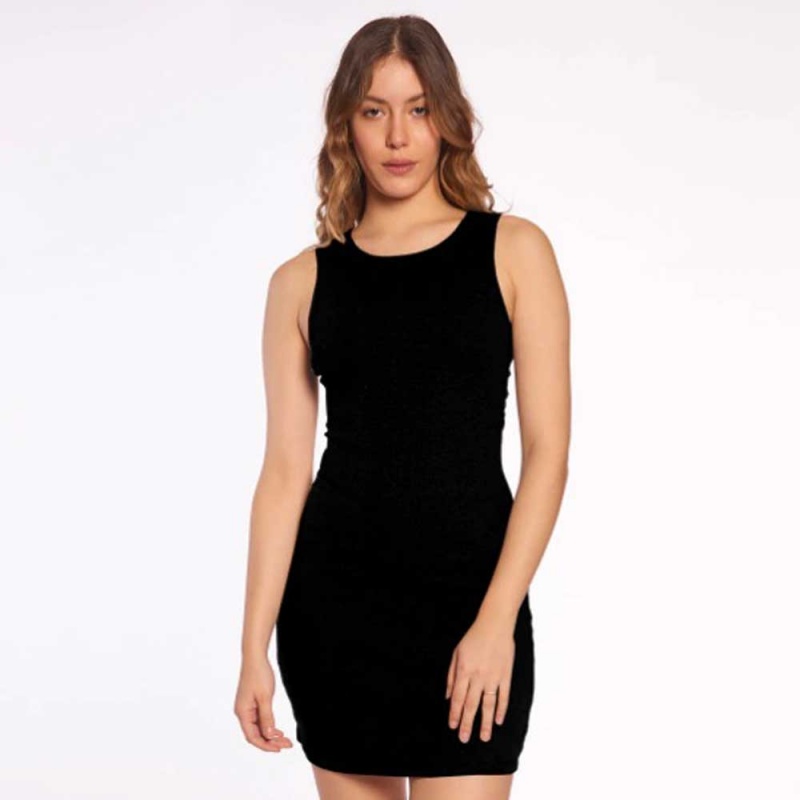 Vestido Volcom Lil Rib Backless Preto