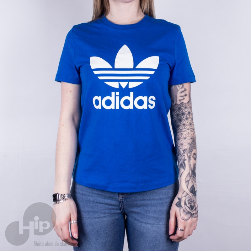 Baby Look Adidas Dh3132 Azul Claro