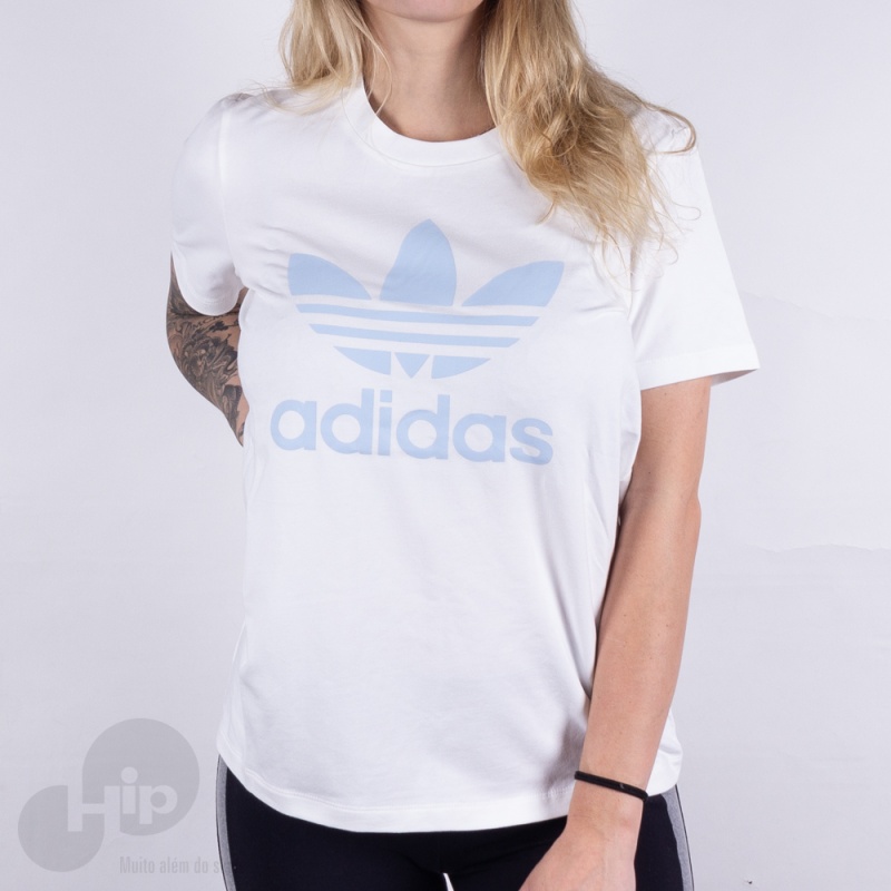 Baby Look Adidas Fm3293 Branca