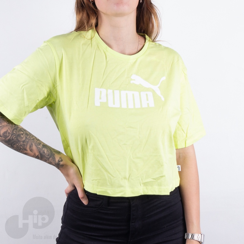 Blusa Puma Essentials Cropped Verde