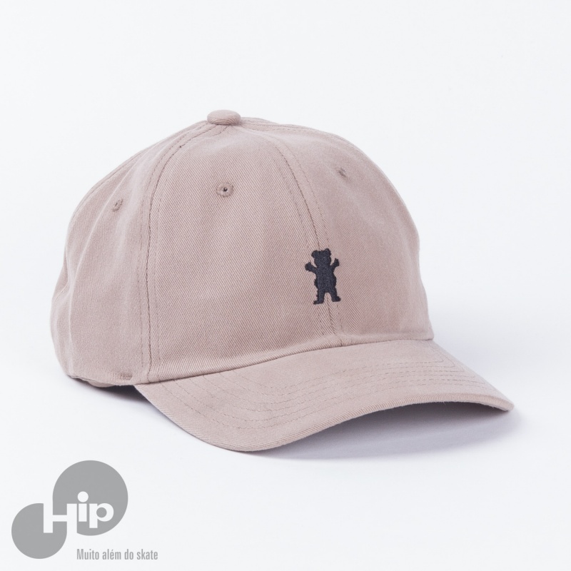 Bon Grizzly Og Bear Logo Dad Hat Bege