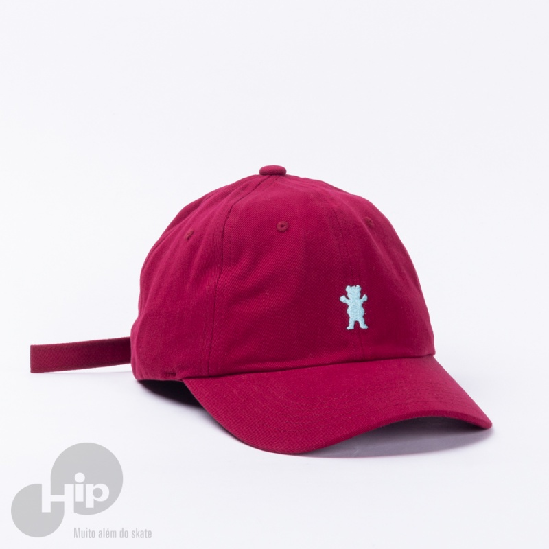 Bon Grizzly Og Bear Logo Dad Hat Vinho