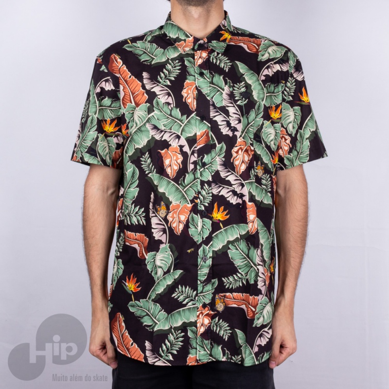 Camisa Diamond Tropical Paradise Preta