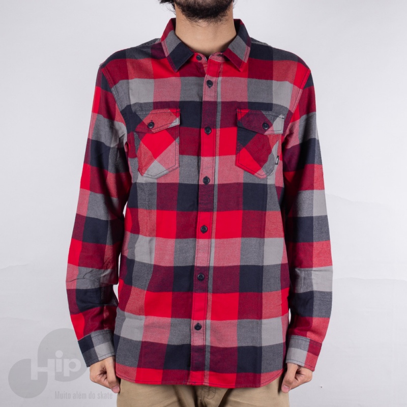 Camisa Vans Box Flannel Vermelha