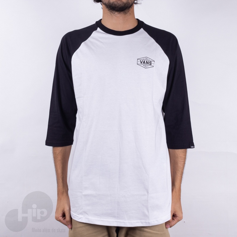 Camiseta 3/4 Standard Raglan Vans Branca