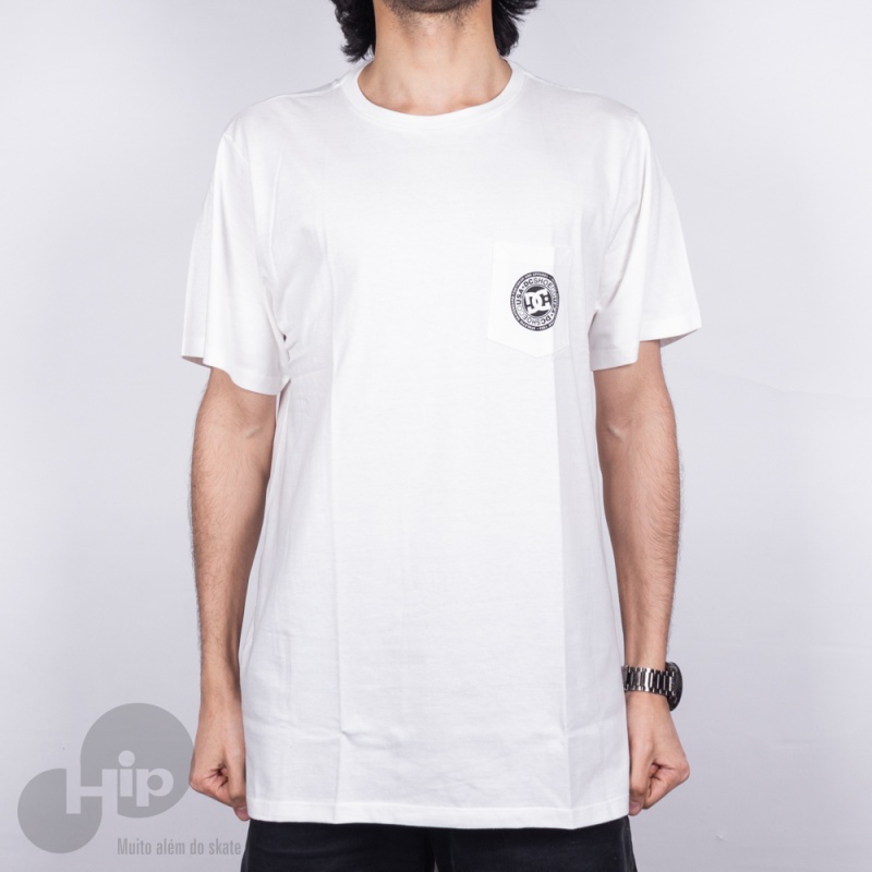 Camiseta Dc Shoes Basic Pocket Branca