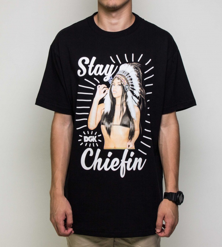 Camiseta Dgk Stay Chiefin Preta