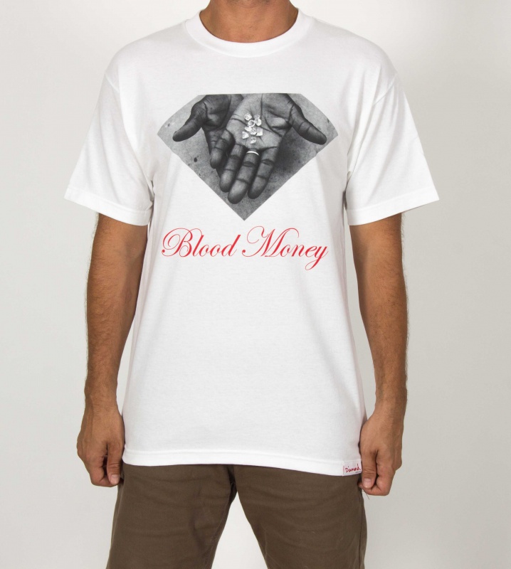 Camiseta Diamond Blood Money Branca
