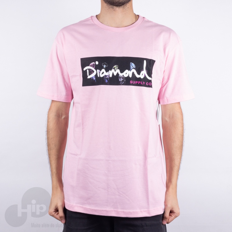 Camiseta Diamond Color Box Rosa