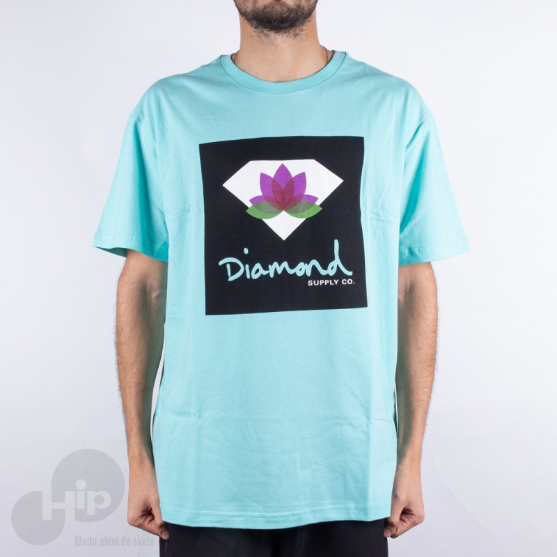Camiseta Diamond Lotus Box Azul Claro
