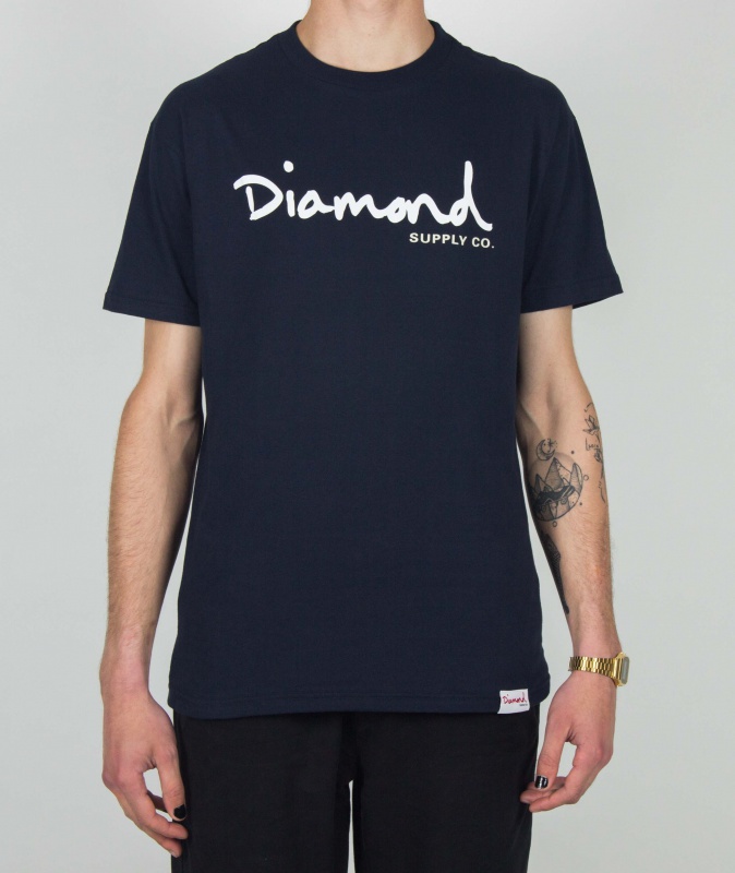 Camiseta Diamond Og Script Azul