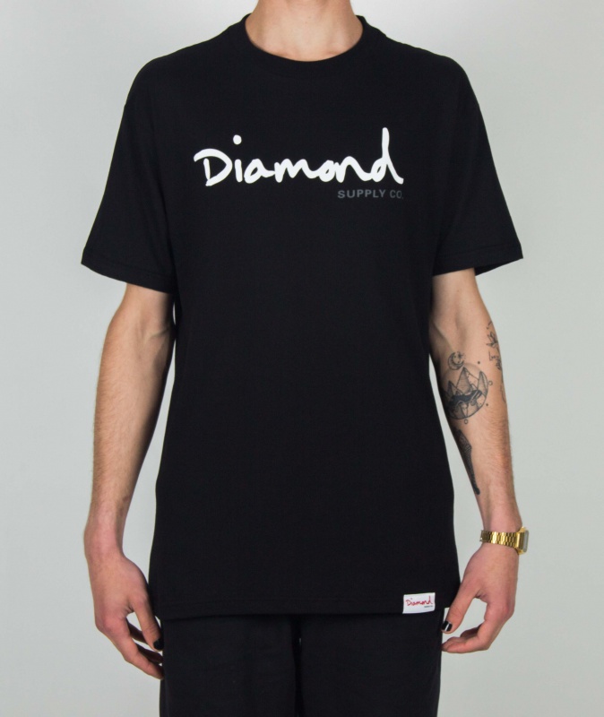 Camiseta Diamond Og Script Preta
