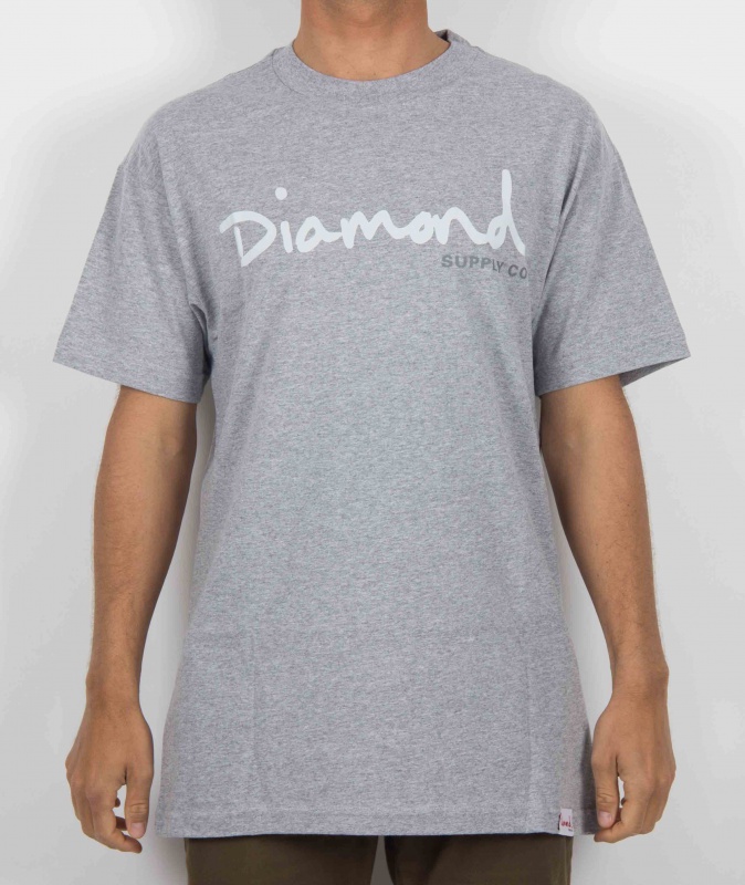 Camiseta Diamond Og Script Cinza