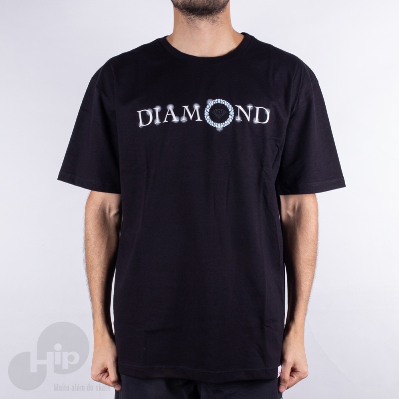 Camiseta Diamond Pendant Preta