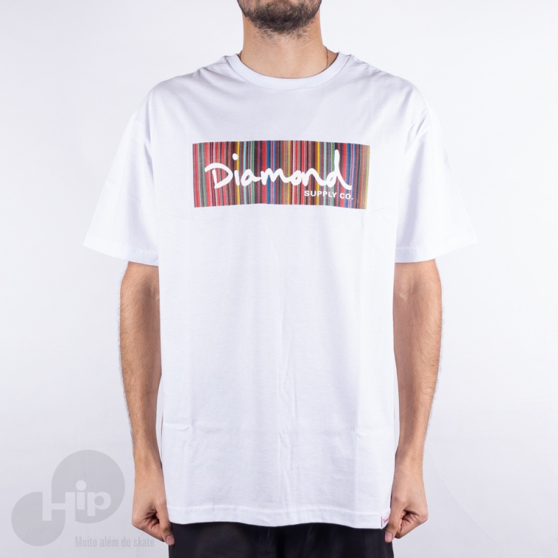 Camiseta Diamond Ply Box Logo Branca