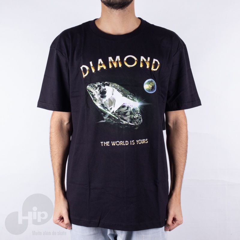 Camiseta Diamond World Is Yours Preta