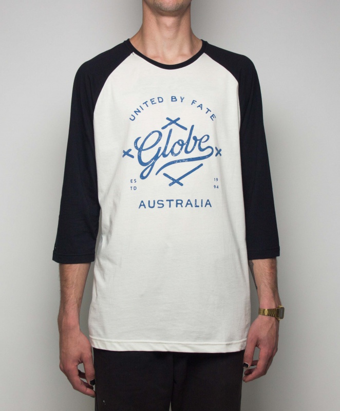 Camiseta Globe Manga 3/4 Glasgow Gelo