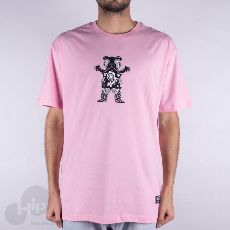 Camiseta Grizzly Bandana Bear Rosa