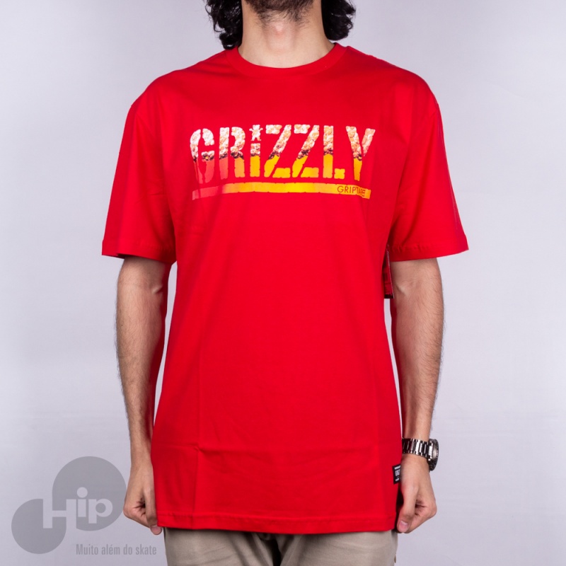 Camiseta Grizzly Brew Vermelha