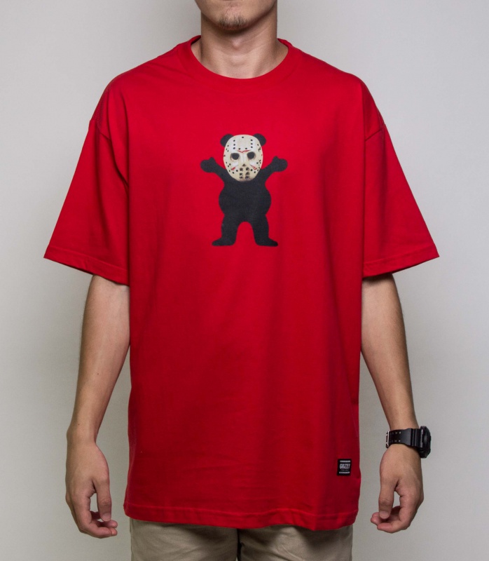 Camiseta Grizzly Chris Joslin Og Bear Vermelha