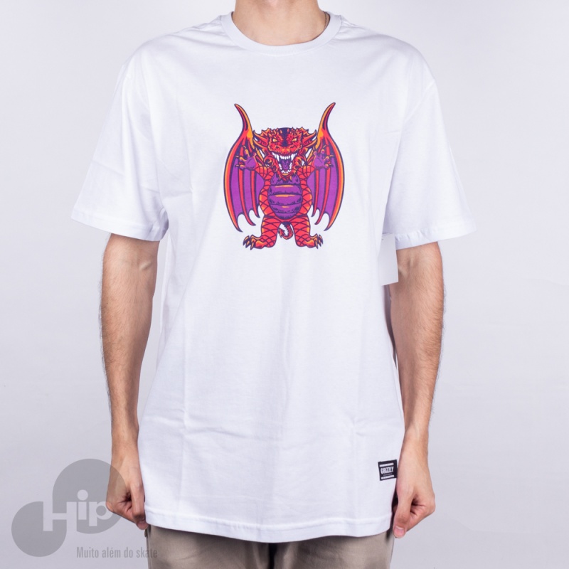 Camiseta Grizzly Decenzos Dragon Branca