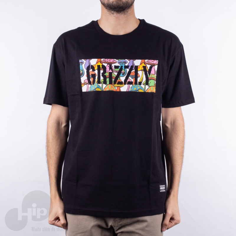 Camiseta Grizzly Fungi Box Preta