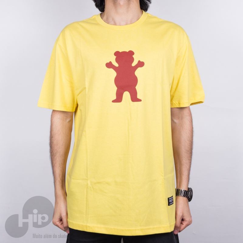 Camiseta Grizzly Og Bear Logo Amarela