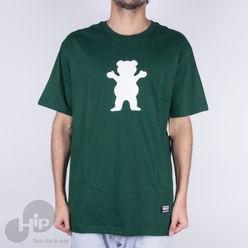 Camiseta Grizzly Og Bear Logo Verde