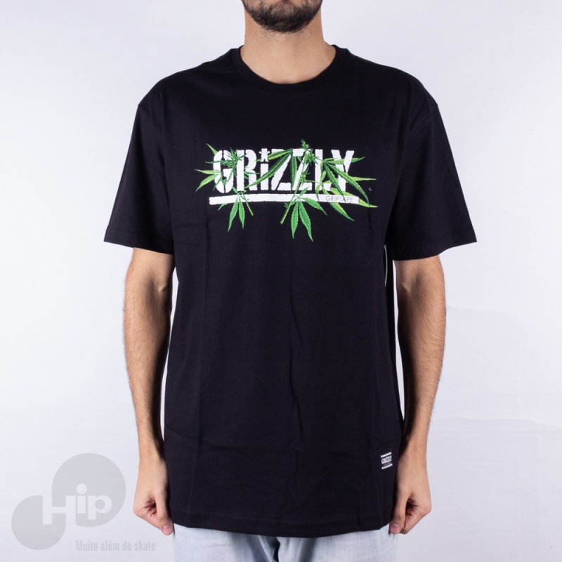 Camiseta Grizzly Seeds Stamp Preta