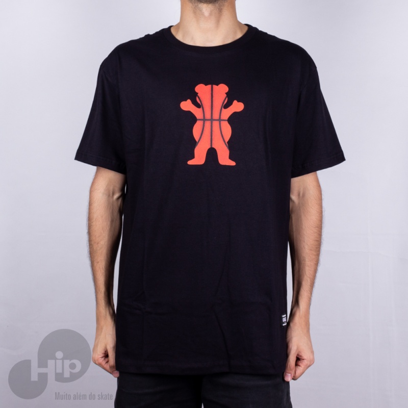 Camiseta Grizzly Sports Bear Basketball Preta