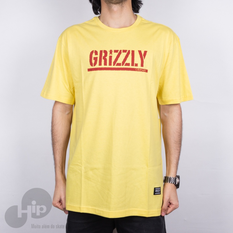Camiseta Grizzly Stamped Amarela