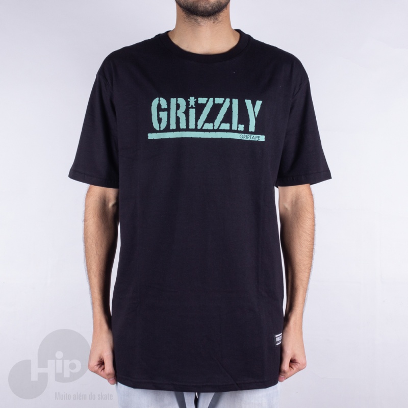 Camiseta Grizzly Stamped Preta