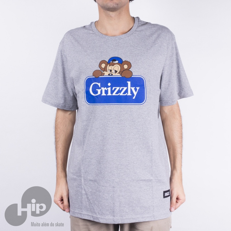 Camiseta Grizzly Travel Bear Cinza Claro