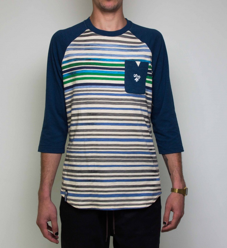 Camiseta Lrg Raglan 3/4 Squad Up Azul