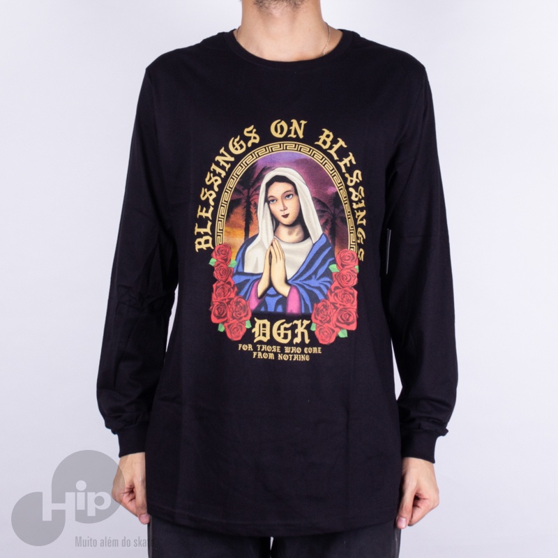 Camiseta Manga Longa Dgk Blessings Preta