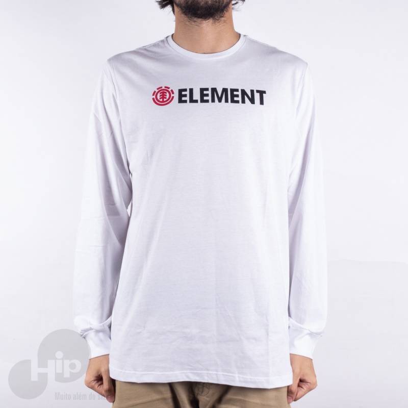 Camiseta Manga Longa Element Blazin Branca