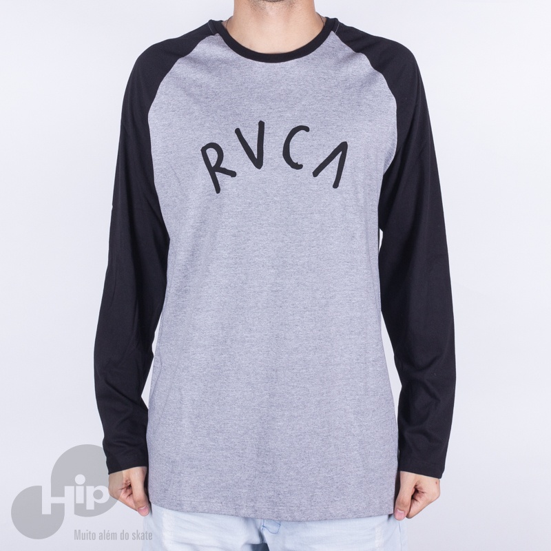 Camiseta Manga Longa Rvca Sword Cinza Claro