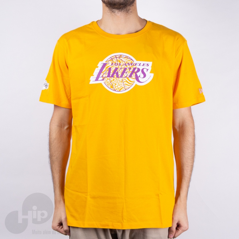 Camiseta New Era Extra Fresh Lakers Amarela