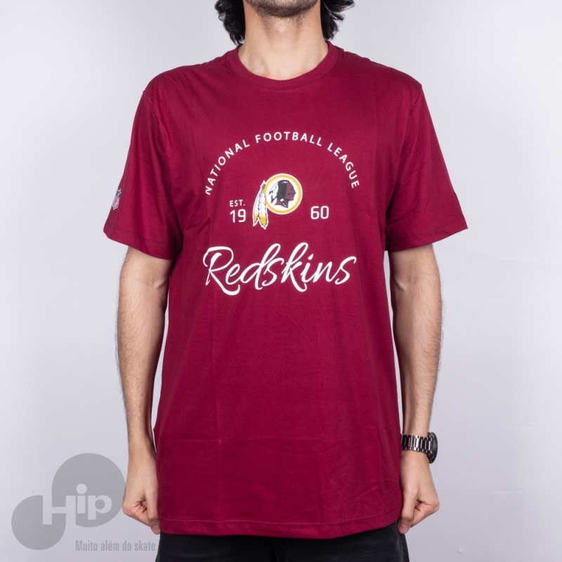 Camiseta New Era Washington Redskins Essentials Vinho